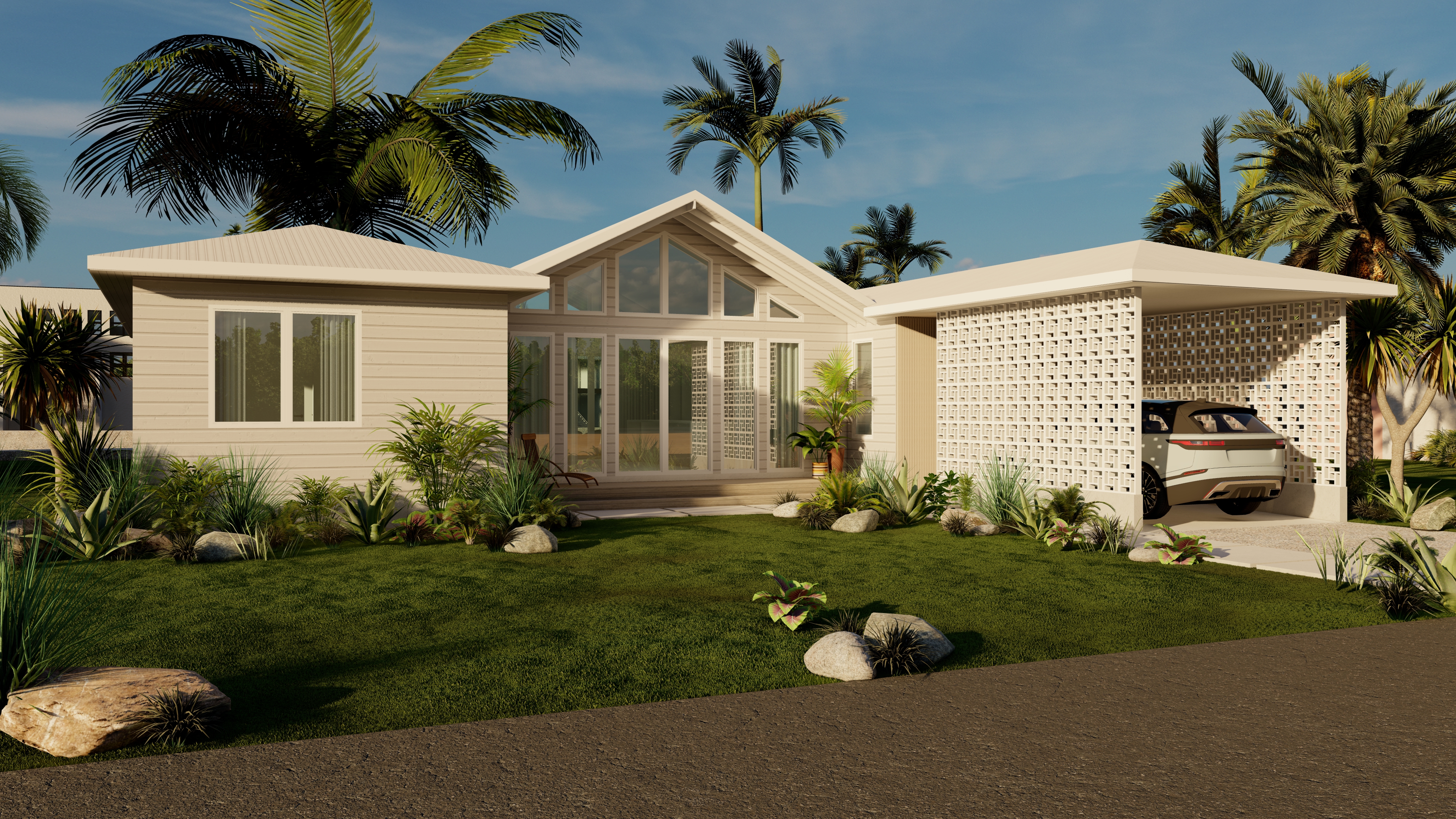 Bequia hurricane-resistant home exterior design - Empower Projects construction Bahamas